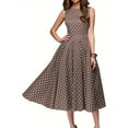 thumbnail image 2 of ZEHJUHAN Women's Retro Polka Dot Swing 1950s Inspired Sleeveless A-Line Cocktail Dress for Summer Parties Coffee，XL, 2 of 11
