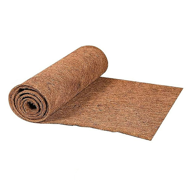 Billuyoard Tapete de fibra de coco para maceta, cubierta para maceta, forro reutilizable, cesta recortable DIY, hoja, alfombra, mantillo, Jardín y Patio 40x100cm