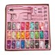 thumbnail image 1 of Inteprter 312pcs Kit de botones a presión Broches de metal con alicates Herramienta de prensa para coser azul Tela de costura y artesanía rosa, 1 of 1
