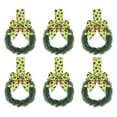thumbnail image 1 of Christmas Vacation Wreath New Year Sign for Front Door Christmas Lights for Front Door 6PCS Christmas Kitchen Cabinet Wreaths With Ribbon Mini Christmas Wreath Small Kitchen Wreath With Berry And Bows, 1 of 3