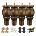 thumbnail image 1 of Patas para muebles SHANJUE de madera maciza de 15 cm, juego de 4, 1 of 8