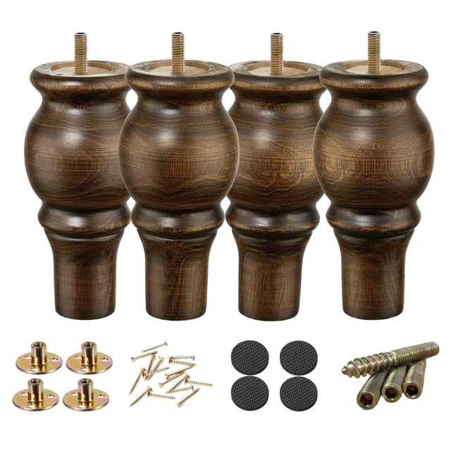 Patas para muebles SHANJUE de madera maciza de 15 cm, juego de 4