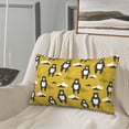thumbnail image 5 of Sikiie Cartoon Bear Yellow Print Plush Pillow Cover, Wrinkle-proof and Stain-resistant Pillow Protector without Pillow Core, Home Decoration-14"x20", 5 of 6