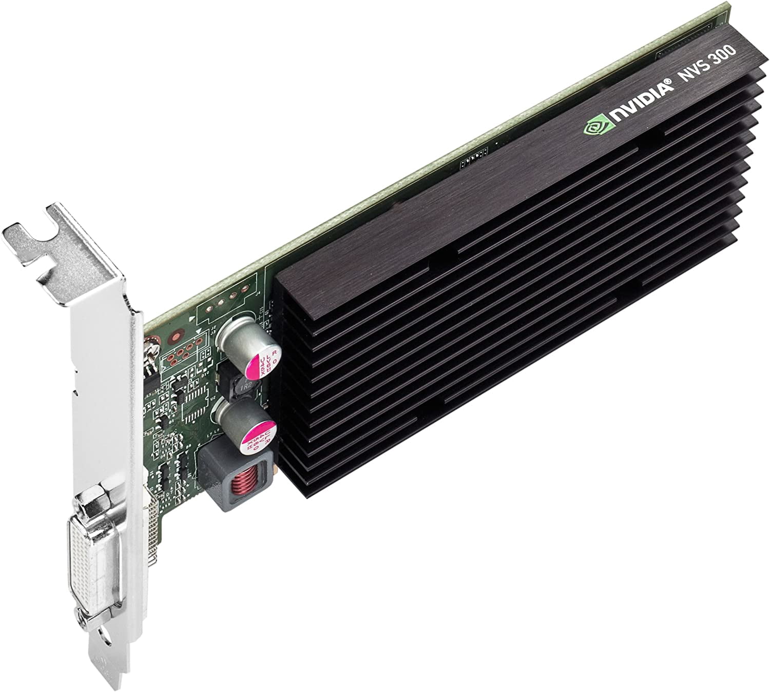 NVIDIA NVS 300 by PNY 512MB GDDR3 PCI Express Gen 2 X1 DMS-59 to Dual DVI-I SL or VGA Profesional Business Graphics Board, VCNVS300X1-PB