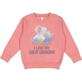 thumbnail image 2 of Inktastic I Love My Great Grandma Cute Elephants in Night Sky Toddler Sweatshirt, 2 of 4