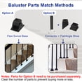 thumbnail image 4 of Sidasu 15 Pack Iron Balusters Square Hollow Stair Spindles 1/2" Metal Balusters with Iron Baluster Swivel Shoes for Staircase, 4 of 6