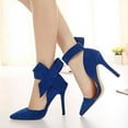 thumbnail image 4 of Itsun Heels Sandals Women, Women's Fashion Pointed Toe High Heel Dress Pumps Shoes Blue, 4 of 5
