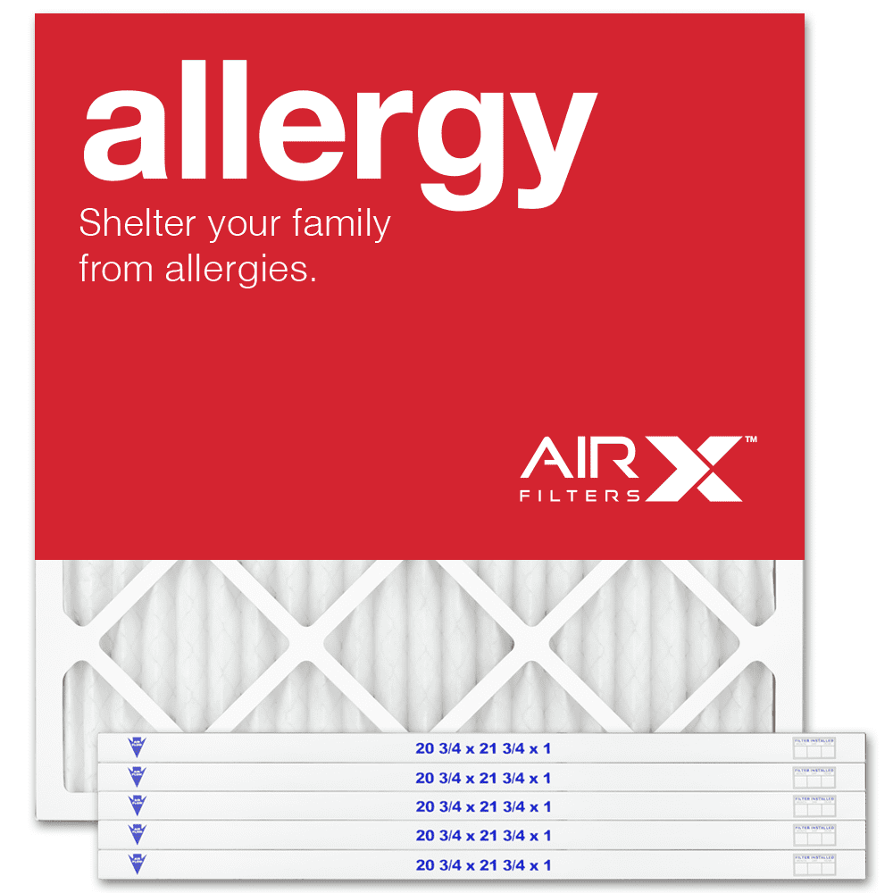 12-Pk AIRx Filters Allergy 21x22x1 Air Filter Replacement Pleated MERV 11 