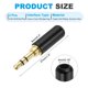 thumbnail image 2 of Uxcell 2Pcs Conector de Reparación de Jack de 3.5mm, Conector Estéreo Masculino de Metal de 3 Polos de 3.5mm para Reparación de Cable de Audio de Auriculares, Negro Brillante, 2 of 6