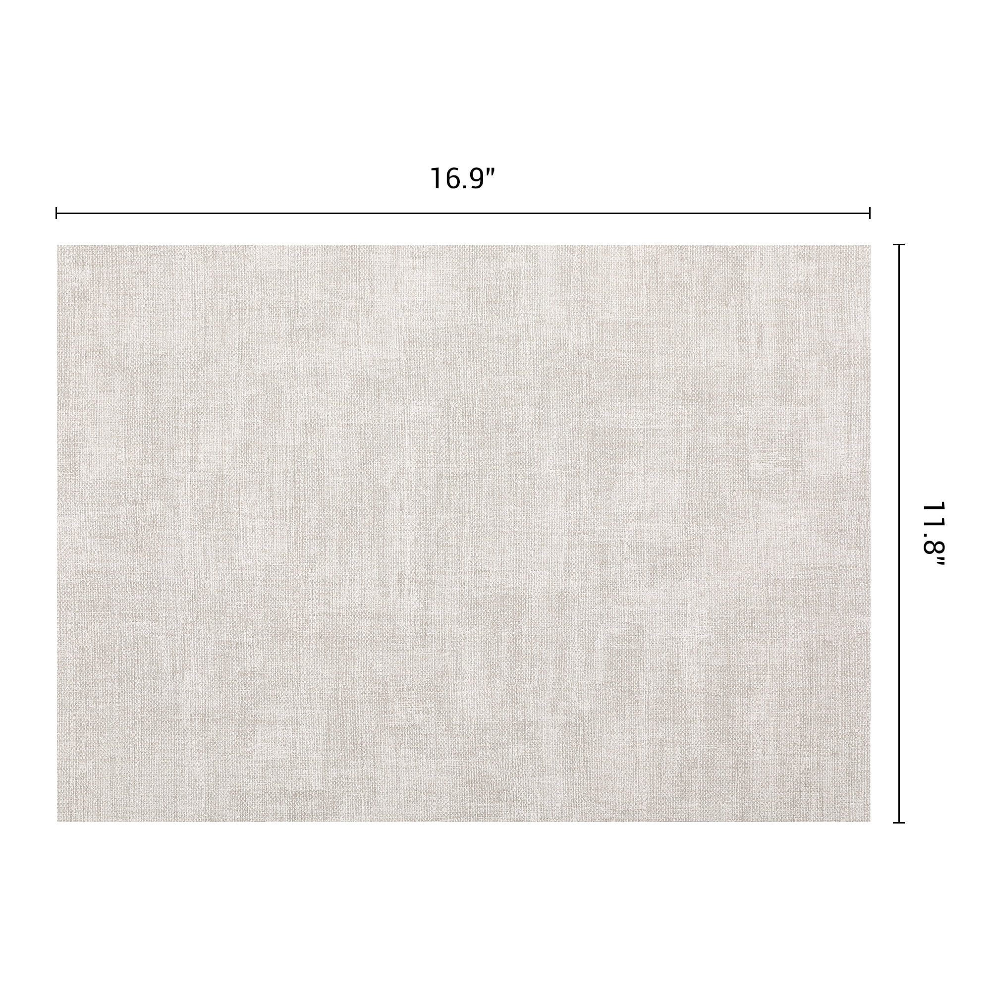 Unique Bargains 6pcs Stylish Faux Leather Placemats Beige 16.9"x11.8"