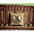thumbnail image 2 of Silky Terrier and Flowers Fabric Decorative Pillow 14 in x 14 in, 2 of 7
