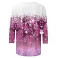 thumbnail image 5 of BLVB Christmas Womens Fall 3/4 Sleeve Crewneck T Shirts Casual Christmas Tops Snowflake Print Tunic Tees Blouses, 5 of 5