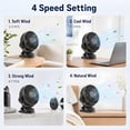 thumbnail image 6 of MOSENSE Portable Clip On Fan Battery Operated, 3 Speed Quiet 360° Rotatable Personal Fan, USB Rechargeable Battery Operated Cooling Fan for Desk, Home, Office, Stroller, Camping, Black, 6 of 6