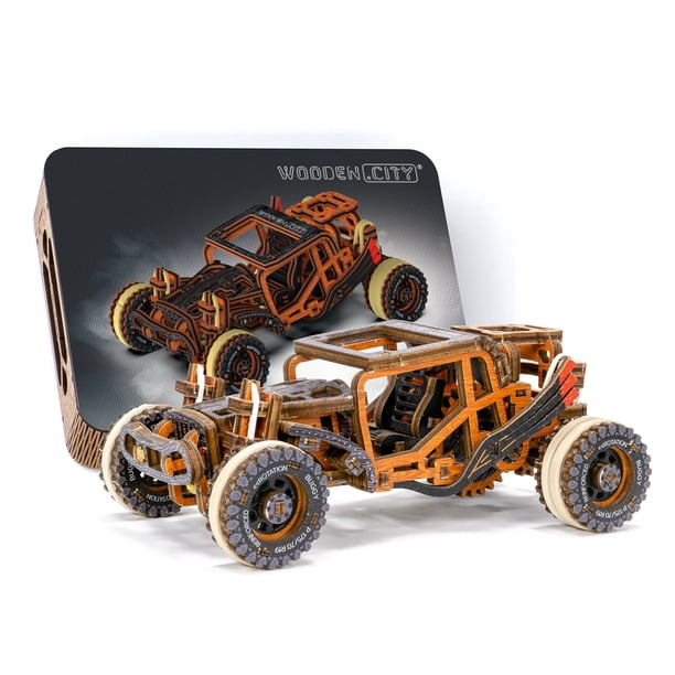 Kit de maqueta de coche de madera 3D WOODEN.CITY Dune Buggy