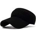 thumbnail image 2 of UTSJKR Sun Visor Hats, Wide Brim Sun Hats with UV Protection, Knitted Running Visors for Women - Ponytail Friendly, Quick Drying Black, 2 of 7