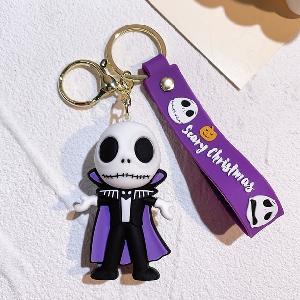 LLavero de Pvc de Nochebuena para Halloween, muñeco de Noche de Miedo, bonito esqueleto con personalidad, mochila Jack