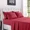 burgundy, variant on Huba Homes 6 Piece Bed Sheets Deep Pocket Microfiber Comfort 1800 Series Queen Sheet Set vanilla