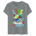 thumbnail image 3 of CHENge Autism Awareness Shirt Women Autism Support Month T Shirts Autism Mom Tee Autistic Acceptance Inspirational Tops, 3 of 6