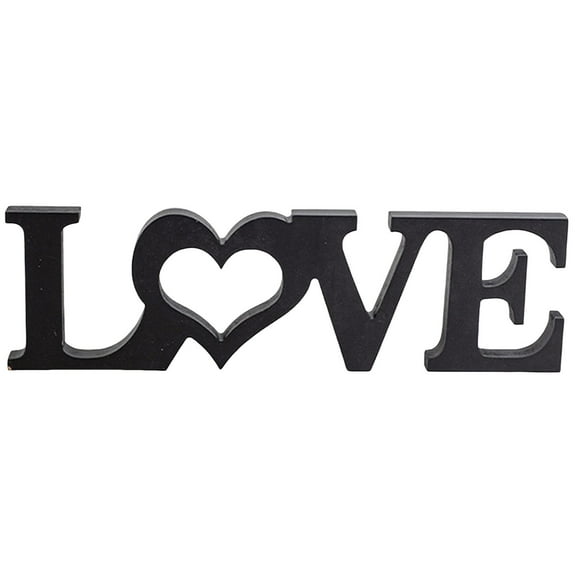 Wooden Love Sign Wedding Table Decorations Wood Love Letters Bridal Shower Signs for Home Decor Married Anniversary Party Wedding Party Proposal Ceremony(Black)