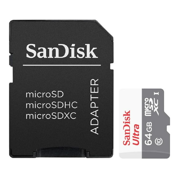 Memoria microSD XC de 064 GB, clase 10 SanDisk* negro