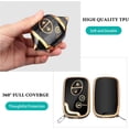 thumbnail image 4 of Key Fob Cover Compatible with Lexus RX350 RX450 GX460 LX570 CT200h ES350 GS300 GS430 GS450h GS460 IS250 IS350 LS460 2009-2015 Keychain Case Holder Protector,Gold/Black, 4 of 6