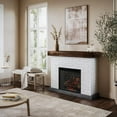 thumbnail image 5 of Country Living Jackson 55.2"W x 43.2"H x 16.1"D Electric Fireplace with Mantel Surround - White Brick, 5 of 9