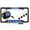 Black - Style 1, variant on [Officially Licensed Product] - USAF - U.S. Air Force Veteran - Domed Custom-Made Personalized Narrow (Thin) Top 4 Hole Metal Car License Plate Frame with Free caps - Chrome Frame (Qty: 1)