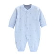thumbnail image 2 of CUZIBR Baby Girl Boy Calendar New Year Onesie Kimono Tang Suit Red O-Neck Long Sleeve Romper Jumpsuit Oneise One-Pieces Outfits Soft Dailywear For Toddler,Blue,9-12 Months, 2 of 3