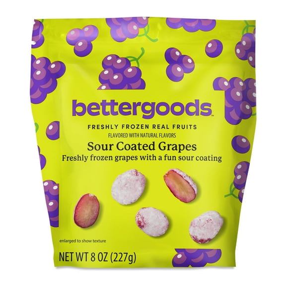 bettergoods Sour Coated Frozen Grapes, 8 oz