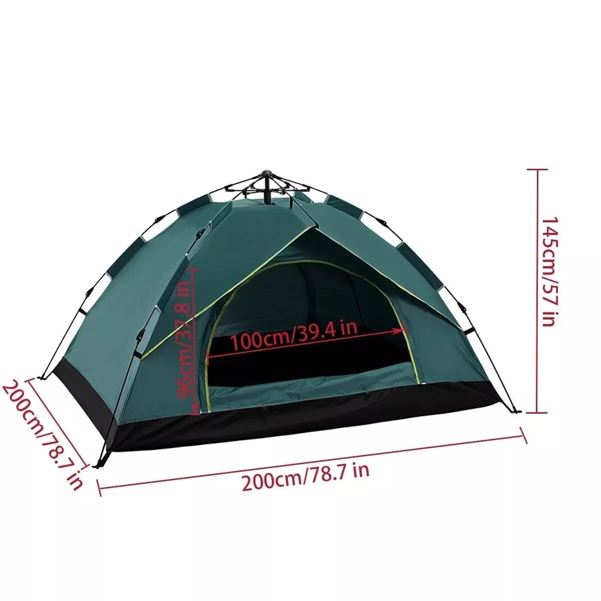 COSTYLE 3-4 Person Pop Up Camping Tents Waterproof Portable Dome Tent for Hiking