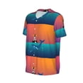 thumbnail image 6 of Fotbe Lighthouse and Whale Baseball Jersey Shirt for Men and Women, Casual Short Sleeves Button Down T-Shirt-Large, 6 of 9