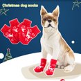 thumbnail image 4 of Dengjunhu 4Pcs Pet Ankle Socks Christmas Series Pattern Anti-skid Good Elasticity Cartoon Pet Cotton Short Socks for Holiday, 4 of 7