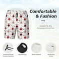 thumbnail image 3 of Naloa cute cat hearts Print Men Swim Trunks with Compression Liner ,Board Shorts,Men's Swim Shorts with Drawstring and Elastic Waistband-3X-Large, 3 of 6