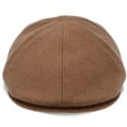 thumbnail image 2 of Walrus Hats Tan Luxe Grand Master Duckbill Cap – Classic 6-Panel Wool Blend Flat Cap – Suede Brim Underside & Soft Cotton Liner for Timeless Comfort, 2 of 7