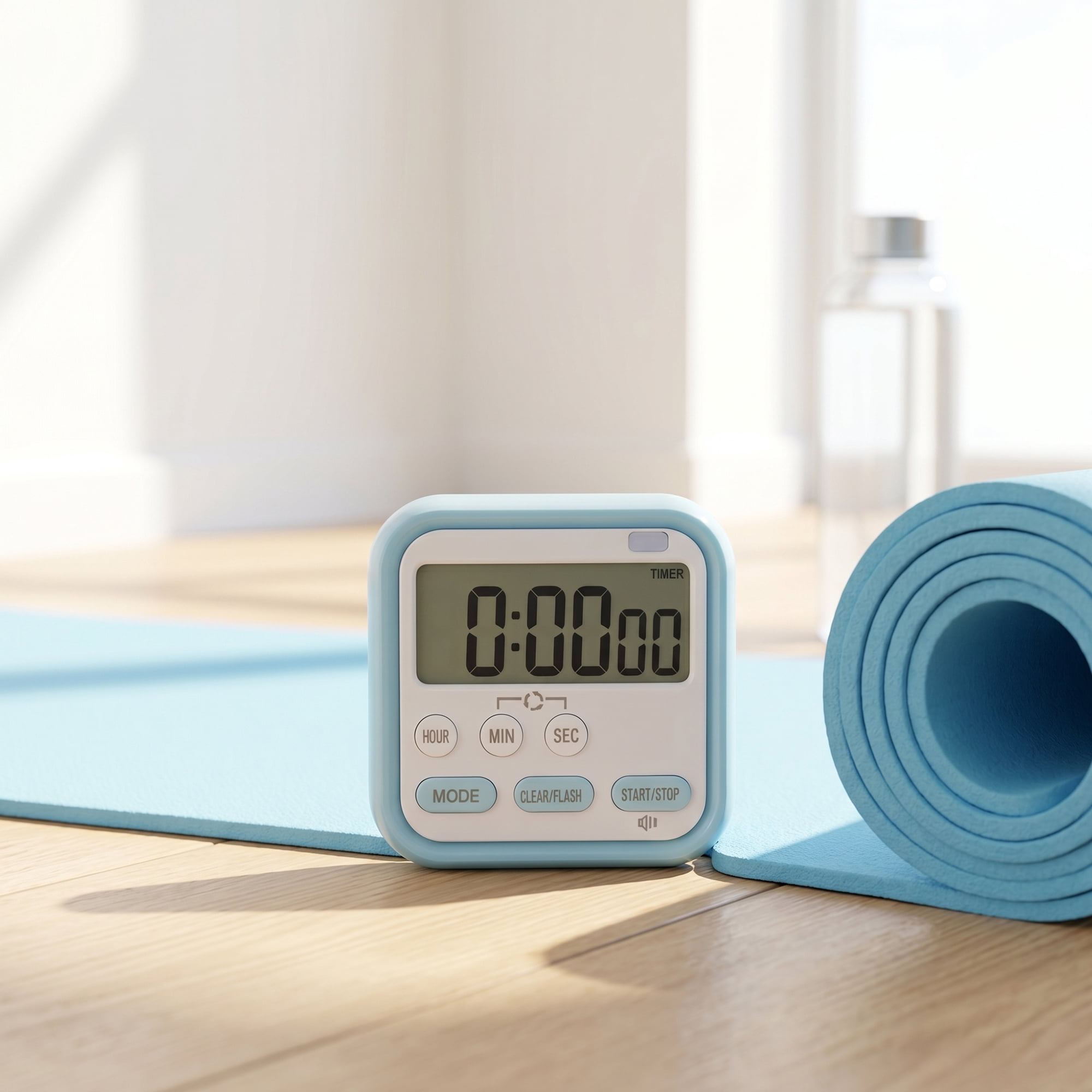 Unique Bargains Timer with Loud Alarm and Magnetic Backing for Classroom Blue