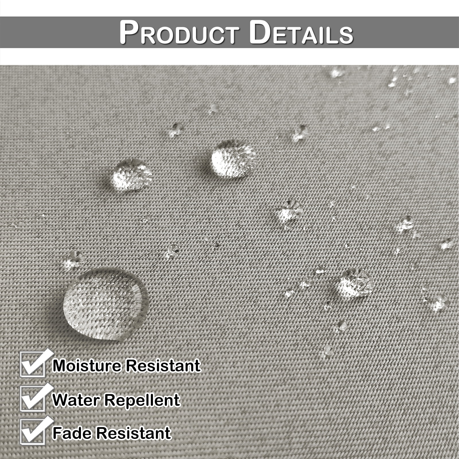 Lapalife Vertical Outdoor Curtains for Patio Waterproof with Hooks, 55"x 95" Vertical Privacy Drapes Shower Curtain Door Curtain Living Room Bedroom, 1 Panel, Light Gray