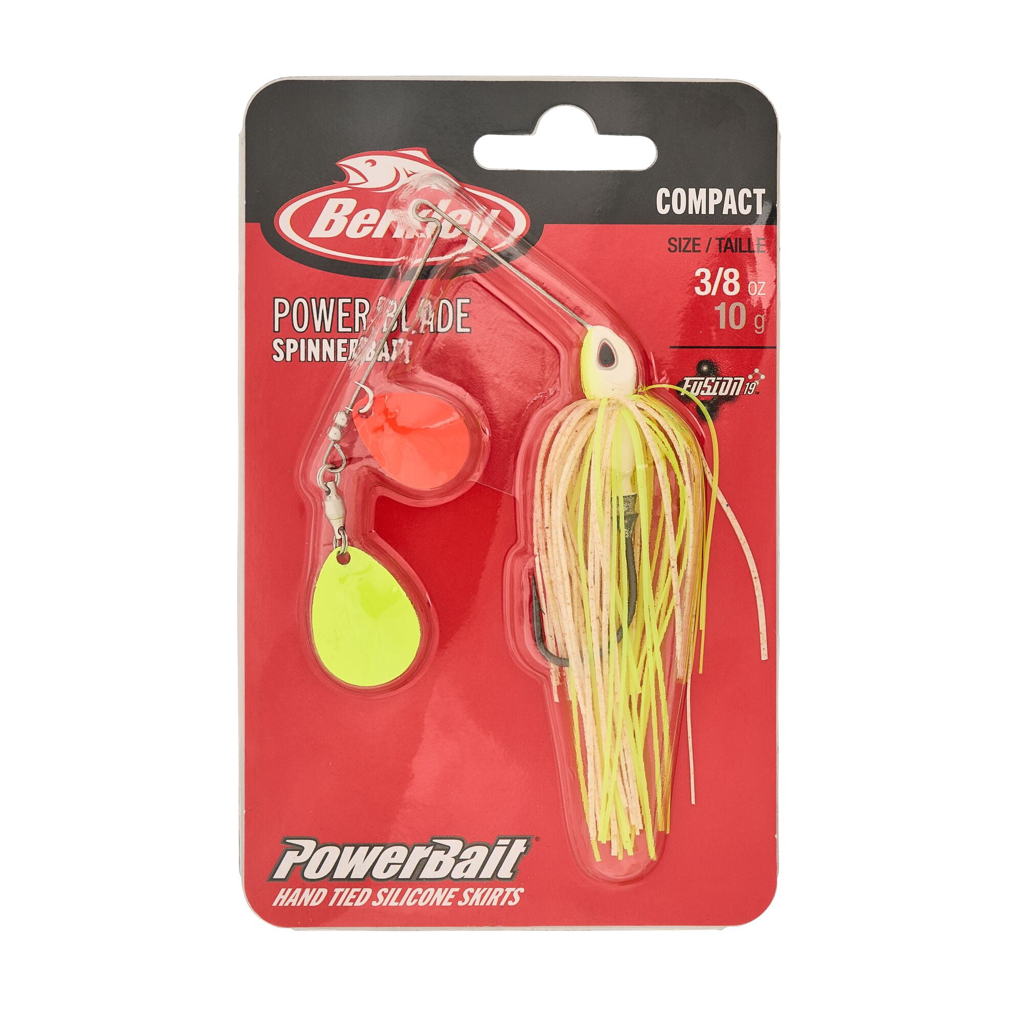 Berkley Power® Blade Compact, Spinnerbaits, White Chartreuse/Orange + Chartreuse (1-count)
