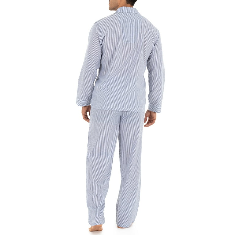 Geoffrey Beene Men s Long Sleeve Woven Pajama Set Walmart