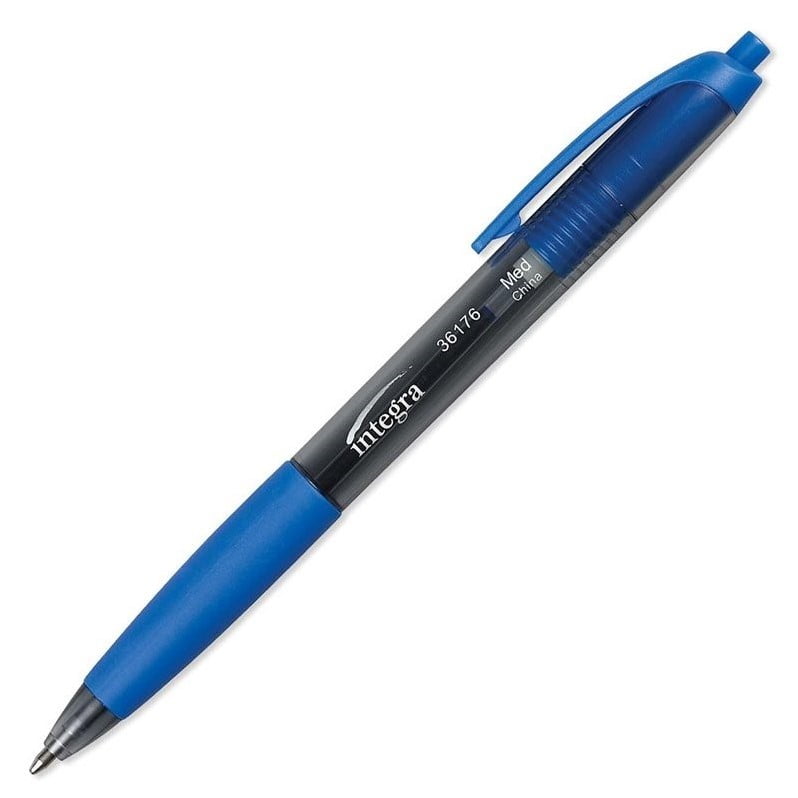 Integra Rubber Grip Retractable Pen