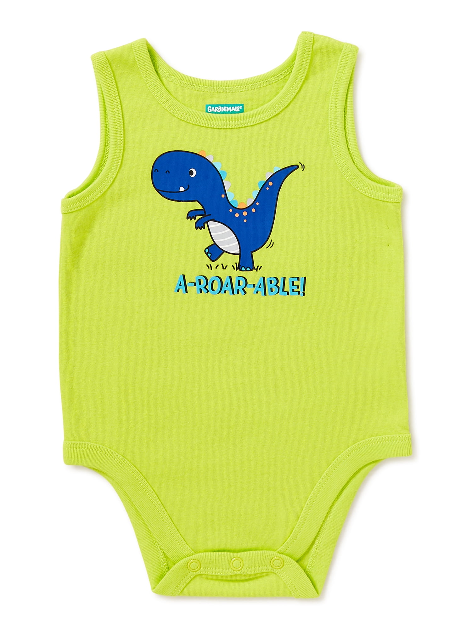 Garanimals Baby Boys' Dinosaur "AROARABLE" Tank Top Bodysuit