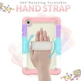 thumbnail image 3 of Dteck Shoulder Strap Case for Samsung Galaxy Tab A7 10.4" SM-T500 T505 (2020 Released) 10.4-inch,Shockproof Armor Rubber 3-Layer Full Protection Kickstand Cover with Screen Protector,Pink, 3 of 6