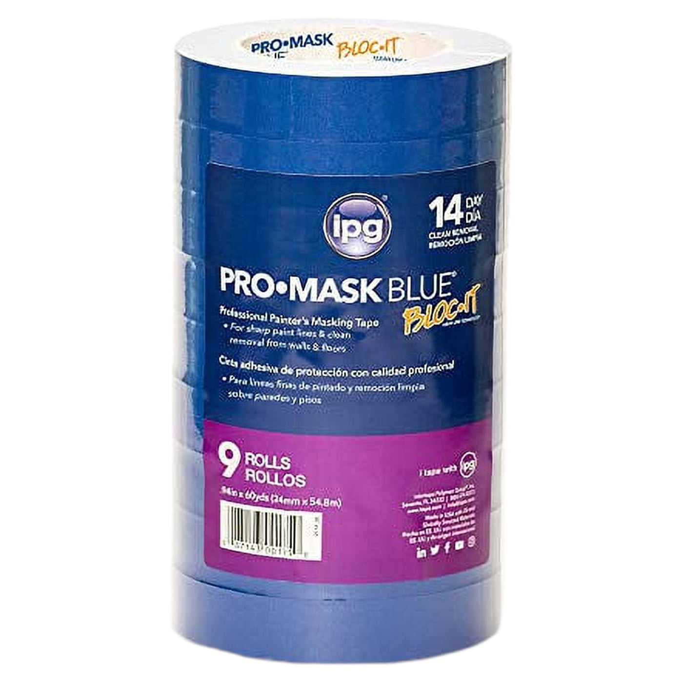 Intertape Polymer Group 99488 0.94" X 60 Yards Blue Painters Tape With BLOC-It™ Technology 9 Count