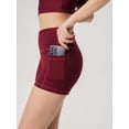 thumbnail image 2 of Women’s Three Pocket Basic Active Shorts, Moisture Wicking Comfortable Wear, 2 of 7