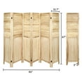 thumbnail image 7 of Hofitlead 6 Panel Room Dividers, 5.6FT Wood Room Divider and Double Hinged Room Dividers Wall,Natural Color, 7 of 7