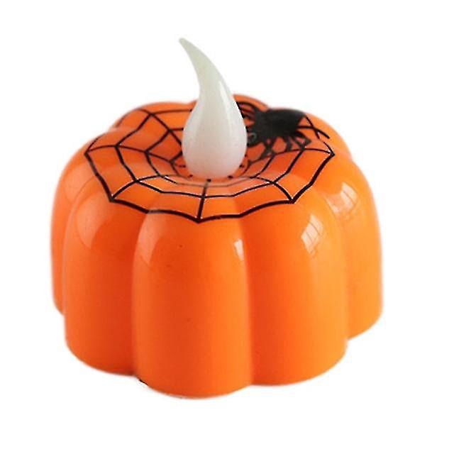 paquete de velas de calabaza de Halloween, luces LED, suministros para fiestas de Halloween, luces de linterna, adornos, accesorios, decoraciones para el hogar de Halloween