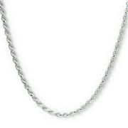 Sterling Silver 20 Inch Rope Necklace