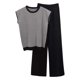 thumbnail image 1 of Pantalones Casuales de las Mujeres Cuello Redondo sin Mangas Y Cintura Elástica Pantalones Largos Conjuntos, Desgaste Casual Toda la Temporada, 1 of 4
