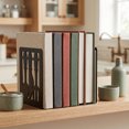 thumbnail image 3 of Unique Bargains Decorative Metal Bookends Book Ends for Book Black 4.6"L x 3.5"W x 6.8"H, 3 of 6