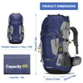 thumbnail image 7 of Sports 60L Waterproof Hiking Backpack Camping Mountain Climbing Cycle Backpack Outdoor Sport Bag With Rain Cover, 7 of 7