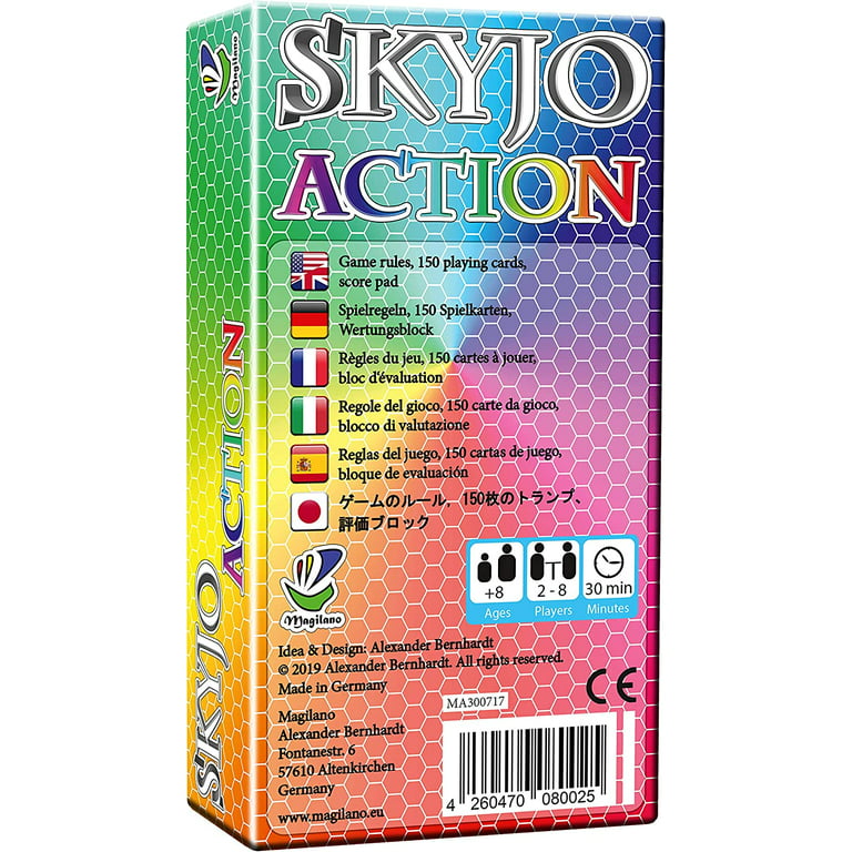 SKYJO ACTION, from Magilano - The exciting card game for fun and